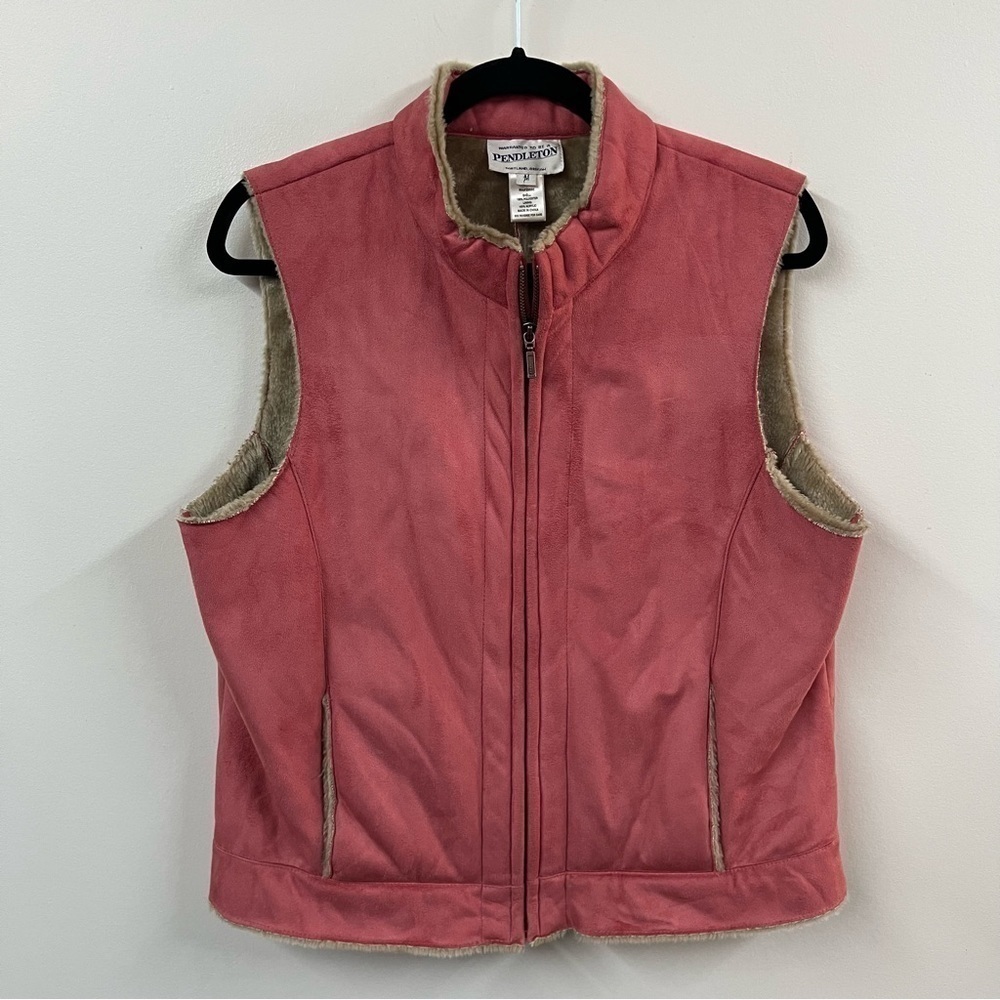 Pendleton Rose and Beige Sleeveless Vest